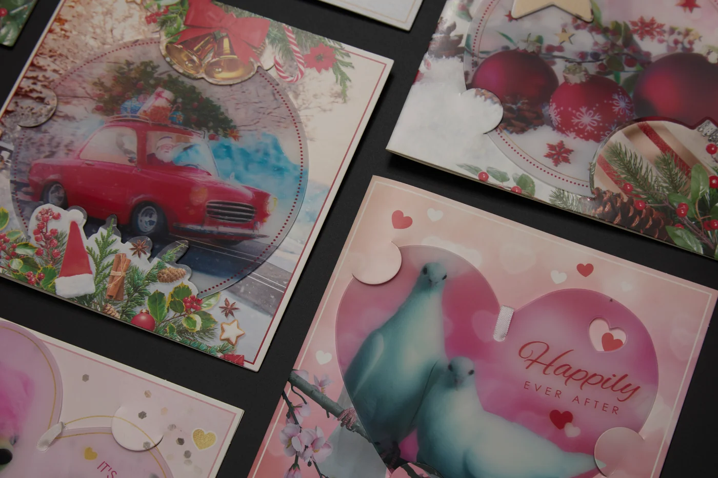 Holiday and celebration greeting card details